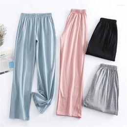 Women's Sleepwear Solid Pajama Pants Women Spring Cotton Homewear Casual Loose Summer Sleep Female Lounge Wear Autumn Bottoms Trousers