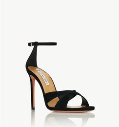 23S/S Designer Paris Divine Sandal AQUAZZURA Talita Pump (Sandals Heel High Heels Women surface Sandals Shoes Leather Square toe Mule Walking Lady Sandalias