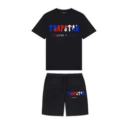 Men's T-shirt brand TRAPSTAR Clothing Sports suit suit Harajuku printed letter top funny hip hop Colourful T-shirt Beach Casual shorts46ess