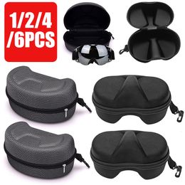 Ski Goggles 1-6 Pcs Snowboard Ski Goggles Cases Travel Outdoor Skiing Diving Glasses Storage Box Waterproof Carrying Zipper Small Holder Box 230603