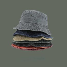 Wide Brim Hats Vintage denim Bucket Women's Fisherman's Outdoor Men's Cotton Washing Panama Fashion Hip Hop Gorros Bob Hat G230603