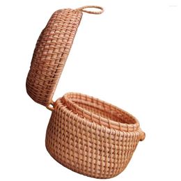 Dinnerware Sets Weaving Imitation Rattan Fruits Candy Basket For Sundries Serving