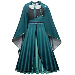 Anime Costumes Cosplay Party Dress Gift Green Dresses for Girls Fantasies Babies Kids Comes Princess Dress Girl Cartoon Queen Children Gowns Z0602