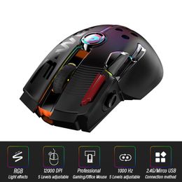 Mice Ergonomic 2.4GHz Wireless Gaming Mouse ComputerMice Gamer Laptop Optical Mouse Professional Gamer 12000DPI 1000Hz