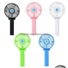 Usb Gadgets Portable Mini Fan Battery Rechargeable Foldable Handle Cooler Cooling Fans For Outdoor Sports Travel Drop Delivery Compu Dhsmd