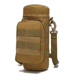 Waterproof Casual Molle Water Bottle Holder Pouch Tactical Gear Kettle Cover Waist Shoulder Bag for Army Tactical Fans Climbing Camping Hiking Traveling Bags