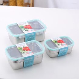 Storage Bottles Set Of 3 Portable 304 Stainless Steel Refrigerator Food Container Box Kitchen Items Lunch Organiser Tableware Plates