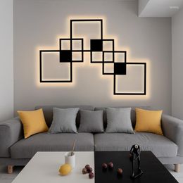 Wall Lamp Design LED Square Sconce Living Room Bedroom Foyer Light Decoration Mounted Lighting Indoor Decor