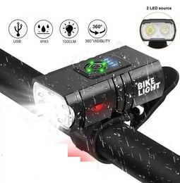 Usb Rechargeable Bike Lights Powerful T6 Mtb Bicycle Head Lights Outdoor cycling Flashlight headlight Riding equipment Alkingline