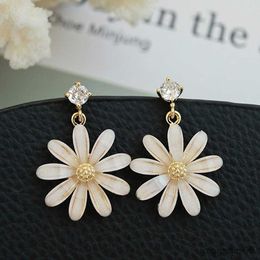 Charm Crystal Snowflake Flower Stud Earrings For Women Pearl Earring Girls Fashion Cute Jewellery R230603