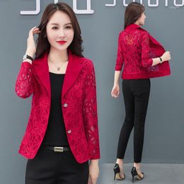 Women's Jackets Women Summer Hollow Cardigan Shirt Female Sunproof Blouse Tops Beach Lace Ladies Chiffon Sunscreen Outerwear Coat G465