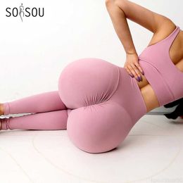 Women's Leggings SOISOU New Yoga Pants Women Leggings For Fitness Nylon High Waist Long Pants Women Hip Push UP Tights Women Gym Clothing