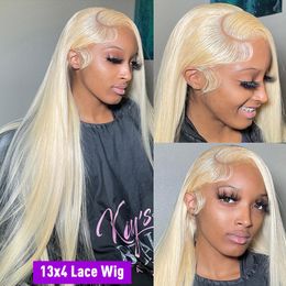 30 40 Inches Blonde 613 HD Lace Frontal Wig 13x6 Straight Human Hair Transparent Brazilian Remy Lace Frontal Hair 180% For Women