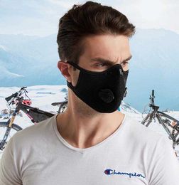 Cycling valve Philtre Mask Sport gym fitness Masks PM2.5 Anti-pollution Running Mask Activated Carbon anti dust Washable cycling Masks caps