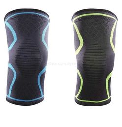 6sizes fashion sports silicone antiskid knee pads knit elastci compression leg support sleeve for men women teenager cycling outdoor fitness