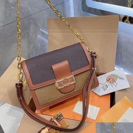 Women Top Designers Shoder Bags Dauphine Fashion Chain Handbags Lady Luxurys Leather Crossbody Messenger Bag Hobo Totes Wallet Purs Dhyk6