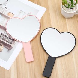 Makeup Tools Heart Shaped Portable Vanity Mirror Hand-held Vanity Mirror with Handle Cute Small Mirror Portable Beauty Mirror Mirrors J230601
