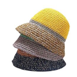 Wide Brim Hats 2022 Cotton Patch Colourful Bucket Outdoor Travel Sun Hat G230603