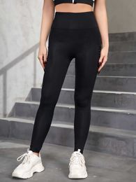 Women's Leggings Black Mesh Pocket Leggings Push Up High Waist Leggins Sport Women Strong Strength Fitness Running Pants