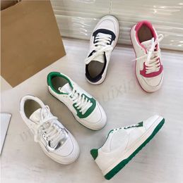 fashion designer shoes interlocking Men and Women MAC80 sports shoes embroidery black and white lace up leather sports shoes retro casual Luxury Flat shoes