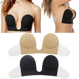 One Piece U-shaped Invisible Bra Strapless Bust Chest Patch Pasties Stickers Sexy Silicone Underwear Breast Patch L230523