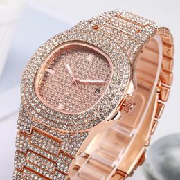 Womens Watches Fashion Diamond Quartz Watch for Men Women Bracelet Jewellery Hand Clock Unisex Golden Designer Luxury Gift Wristwatch 230602