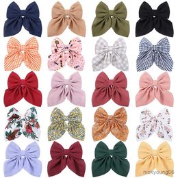 Hair Accessories Sweet Print Bowknot Clip for Women Girls Solid Bow Pins Ribbon Butterfly Barrettes Duckbill Kids