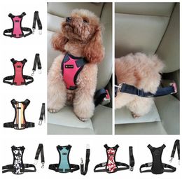 Harnesses TAILUP High Quality Goods For Pets Adjustable Car Vehicle Dog Seat Safety Belt Harness Dog Collar And Leash