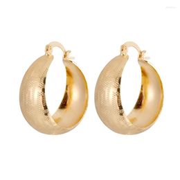 Hoop Earrings Arrival Vintage Wide Great Wall Pattern Gold Color Earring Party Retro Jewelry Gift ZK40