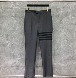 Blazers 2021 Fashion Pants Men Casual Suit Pants Grey Business Striped Spring And Autumn Formal Trousers ins