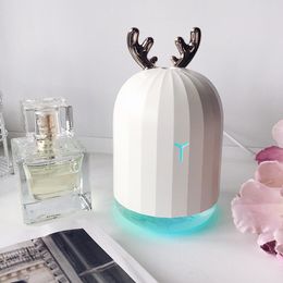 Appliances White Deer Air Humidifier Ultrasonic Aromatherapy Diffuser with Colourful Led Night Light Mini Usb Essential Oil Diffuser for Car