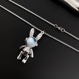 Chains Classic Movable Mechanical Necklace Men And Women Personality Hip-hop Trend Astronaut Sweater Chain Pendant Gi