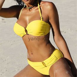 Women's Swimwear Sexy Bikini Set 2022 New Swimwear Push Up Bikinis Solid Swimsuit Women Brazilian Beach Two Piece Sets Bathing Suit XXL Biquini J230603