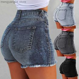 Women's Shorts Summer Jeans Shorts Women Plus Size High Waist Fringe Frayed Ripped Casual Hot Shorts Pockets Denim Trouser Streetwear Pants y2k T230603