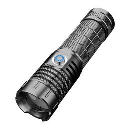 High Power LED Flashlight USB Rechargeable Powerful zoom Long shot Flashlight Torch Super Bright Camping Lamp Lights Alkingline