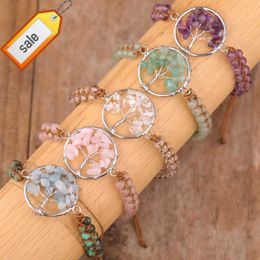 Tree Of Life Positive Energy Bracelet Classic Jewelry healing Natural Mini Stone Beads Charm Bracelet For Men Gifts