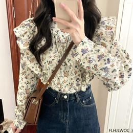 Women's Blouses Cotton Blends Chic Korea Tops Blusas Women 2023 Spring Cute Japan Girls Beige Peppy Style Button Loose Casual Shirts