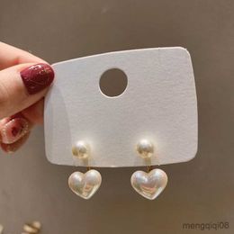 Charm New Fashion Heart Pearl Earrings For Women Sweet Elegant Stud Girls Jewellery Gifts R230603