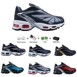 With box Sneakers Shoes Trainers Skepta Casual Air Tailwind 5 Mens Size 12 AirMaxTailwind Women Max Designer Running Us 12 Black And White Gradient Youth Runners