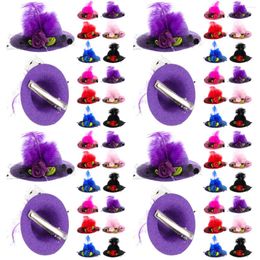 Bandanas Card Issuer Tea Party Hat Hair Clip Girl Mini Children Kids Mesh Plumage Toddler