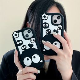 Shockproof Slim Case For iPhone 11 12 13 Pro Max 14 Cute 3D Coal Silicone Soft Cover