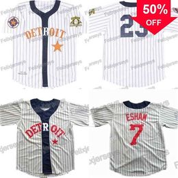 Xflsp GlaC202 Detroit Stars Jersey Men Women Youth Custom White Cream Baseball Jerseys S to 3XL