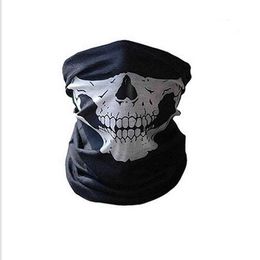 Unsex Skull Half Face Mask Scarf Bandana Bike Motorcycle Scarves Scarf Neck Face Mask Cycling sport Ski Biker Headband party cosplay Masks