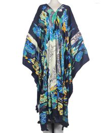 Ethnic Clothing African Dresses For Women Oversize Bohemian Autumn Cotton Butterfly Sleeve Maxi MIddle East Muslim Hijab Kaftan Clothes
