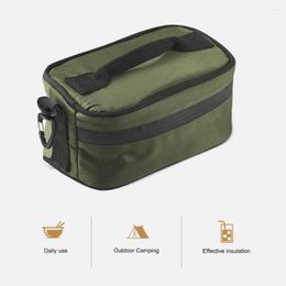 Duffel Bags Aluminium Lunch Box Storage Bag Double End YKK Zipper Multifunctional Handbag Heat Preservation Outdoor Camping Tableware