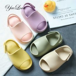 Sandals Girls Boys Baby Slippers Mini Beach Slides Sandal Flat Pool Water Shoes Home Shoes For Kids Toddler Enfant R230718