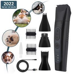 Trimmers 4 in 1 Pet Hair Clipper Grooming Machine Clippers For Trimming Hair Around Paws Ears Prefessional Haircut Nail Grinder For Dogs