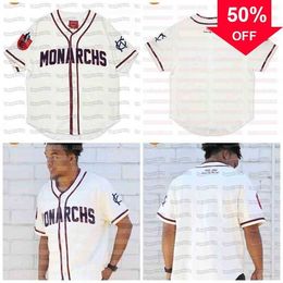 Xflsp GlaC202 NLBM KANSA CITY MONARCHS 1100TH YEAR HERITAGE Negro Leagues Baeball Jersey 100% Stitched