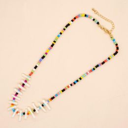 Chains Go2Boho Bohemian Mixed Bead Necklaces For Women - Coral And Colourful Beads Perfect Summer Beach Fashion