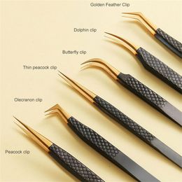 Tools 1PCS Eyelash Tweezers Stainless Steel Superhard Tweezers High Precision Antistatic Tweezers For Eyelash Extensions Tools